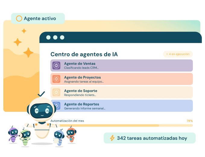 Ilustración del Centro de agente de IA de Flowtask